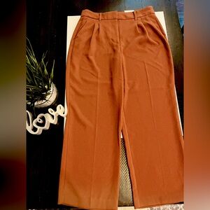 Nine West Burnt Orange Wide-Leg Pants- Petite